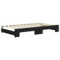 vidaXL Divano Letto Estraibile con Materassi Nero 100x200 cm Velluto vidaXL Divano Letto Estraibile con Materassi Nero 100x200 cm Velluto