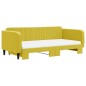 vidaXL Divano Letto Estraibile con Materassi Giallo 100x200 cm Velluto