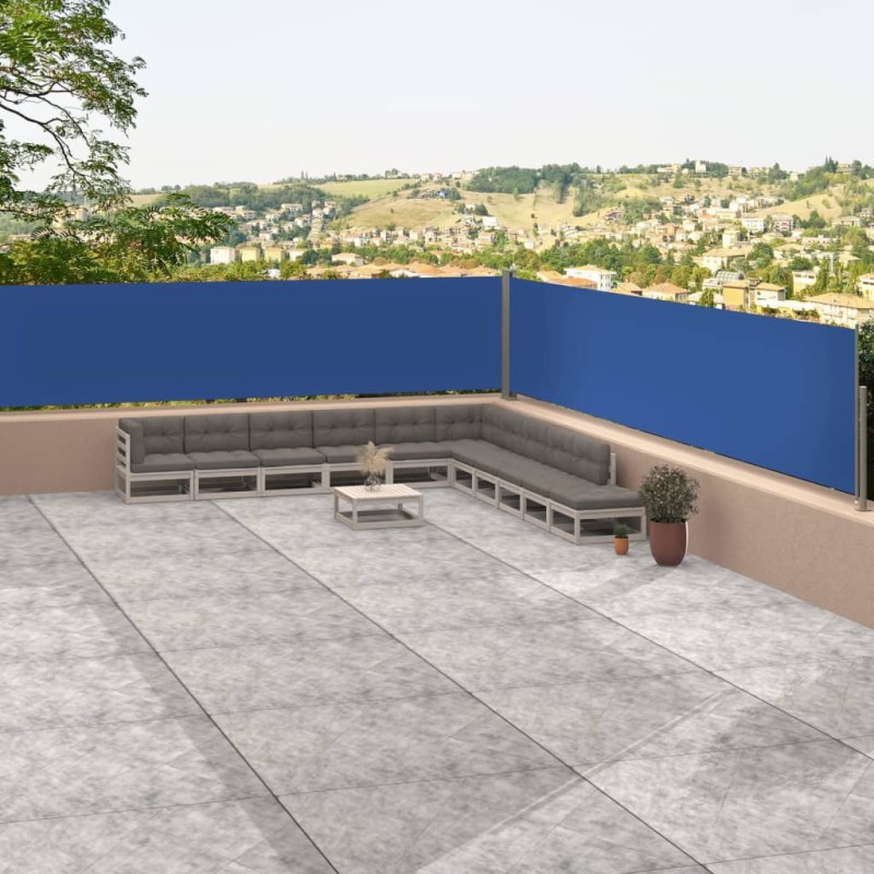 Tenda Laterale Retrattile Blu 117x1200 cm Tenda Laterale Retrattile Blu 117x1200 cm