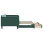 vidaXL Divano Letto Estraibile Cassetti Verde Scuro 100x200cm Velluto vidaXL Divano Letto Estraibile Cassetti Verde Scuro 100x200cm Velluto