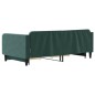 vidaXL Divano Letto Estraibile Cassetti Verde Scuro 100x200cm Velluto vidaXL Divano Letto Estraibile Cassetti Verde Scuro 100x200cm Velluto