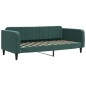 vidaXL Divano Letto Estraibile Cassetti Verde Scuro 100x200cm Velluto vidaXL Divano Letto Estraibile Cassetti Verde Scuro 100x200cm Velluto