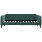 vidaXL Divano Letto Estraibile Cassetti Verde Scuro 100x200cm Velluto vidaXL Divano Letto Estraibile Cassetti Verde Scuro 100x200cm Velluto