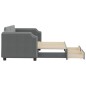 vidaXL Divano Letto Estraibile Cassetti Grigio Scuro 80x200cm Tessuto vidaXL Divano Letto Estraibile Cassetti Grigio Scuro 80x200cm Tessuto