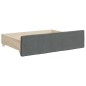 vidaXL Divano Letto Estraibile Cassetti Grigio Scuro 80x200cm Tessuto vidaXL Divano Letto Estraibile Cassetti Grigio Scuro 80x200cm Tessuto