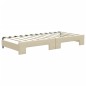 vidaXL Divano Letto Estraibile con Cassetti Crema 90x200 cm in Tessuto vidaXL Divano Letto Estraibile con Cassetti Crema 90x200 cm in Tessuto