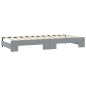 vidaXL Divano Letto Estraibile Cassetti Grigio Chiaro 100x200 Tessuto