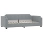 vidaXL Divano Letto Estraibile Cassetti Grigio Chiaro 90x190cm Tessuto vidaXL Divano Letto Estraibile Cassetti Grigio Chiaro 90x190cm Tessuto