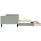 vidaXL Divano Letto Estraibile Cassetti Grigio Chiaro 100x200 Velluto vidaXL Divano Letto Estraibile Cassetti Grigio Chiaro 100x200 Velluto
