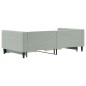 vidaXL Divano Letto Estraibile Cassetti Grigio Chiaro 100x200 Velluto vidaXL Divano Letto Estraibile Cassetti Grigio Chiaro 100x200 Velluto