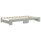 vidaXL Divano Letto Estraibile Cassetti Grigio Chiaro 100x200 Velluto vidaXL Divano Letto Estraibile Cassetti Grigio Chiaro 100x200 Velluto