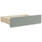 vidaXL Divano Letto Estraibile Cassetti Grigio Chiaro 100x200 Velluto vidaXL Divano Letto Estraibile Cassetti Grigio Chiaro 100x200 Velluto