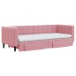 vidaXL Divano Letto Estraibile con Cassetti Rosa 80x200 cm Velluto vidaXL Divano Letto Estraibile con Cassetti Rosa 80x200 cm Velluto