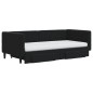 vidaXL Divano Letto Estraibile con Cassetti Nero 90x190 cm in Velluto vidaXL Divano Letto Estraibile con Cassetti Nero 90x190 cm in Velluto