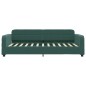 vidaXL Divano Letto Estraibile Cassetti Verde Scuro 90x200cm Velluto vidaXL Divano Letto Estraibile Cassetti Verde Scuro 90x200cm Velluto