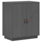 Credenza Grigia 65,5x40x75 cm in Legno Massello di Pino Credenza Grigia 65,5x40x75 cm in Legno Massello di Pino