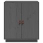 Credenza Grigia 65,5x40x75 cm in Legno Massello di Pino Credenza Grigia 65,5x40x75 cm in Legno Massello di Pino