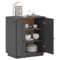 Credenza Grigia 65,5x40x75 cm in Legno Massello di Pino Credenza Grigia 65,5x40x75 cm in Legno Massello di Pino