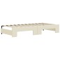 vidaXL Divano Letto Estraibile con Cassetti Crema 90x200 cm Similpelle vidaXL Divano Letto Estraibile con Cassetti Crema 90x200 cm Similpelle