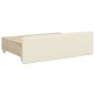 vidaXL Divano Letto Estraibile con Cassetti Crema 90x200 cm Similpelle vidaXL Divano Letto Estraibile con Cassetti Crema 90x200 cm Similpelle