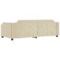 vidaXL Divano Letto Estraibile con Cassetti Crema 100x200cm in Tessuto vidaXL Divano Letto Estraibile con Cassetti Crema 100x200cm in Tessuto