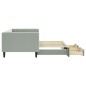 vidaXL Divano Letto Estraibile Cassetti Grigio Chiaro 90x190cm Velluto vidaXL Divano Letto Estraibile Cassetti Grigio Chiaro 90x190cm Velluto