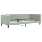 vidaXL Divano Letto Estraibile Cassetti Grigio Chiaro 90x190cm Velluto vidaXL Divano Letto Estraibile Cassetti Grigio Chiaro 90x190cm Velluto