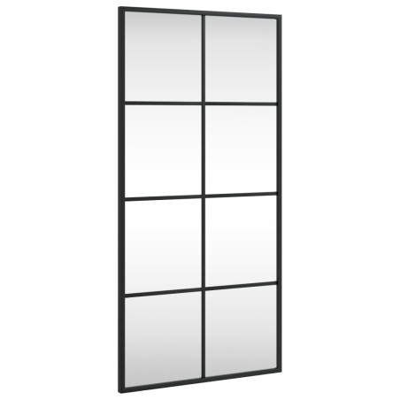 vidaXL Specchio da Parete Nero 40x80 cm Rettangolare in Ferro