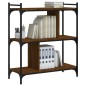 vidaXL Libreria Rovere Marrone 3 Ripiani 76x32x88 cm Legno Multistrato vidaXL Libreria Rovere Marrone 3 Ripiani 76x32x88 cm Legno Multistrato