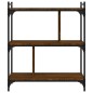 vidaXL Libreria Rovere Marrone 3 Ripiani 76x32x88 cm Legno Multistrato vidaXL Libreria Rovere Marrone 3 Ripiani 76x32x88 cm Legno Multistrato