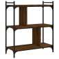 vidaXL Libreria Rovere Marrone 3 Ripiani 76x32x88 cm Legno Multistrato vidaXL Libreria Rovere Marrone 3 Ripiani 76x32x88 cm Legno Multistrato