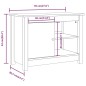 Mobile Porta TV Grigio 70x36,5x52 cm in Legno Massello di Pino Mobile Porta TV Grigio 70x36,5x52 cm in Legno Massello di Pino