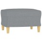 vidaXL Poltrona con Poggiapiedi Grigio Chiaro 60 cm in Tessuto