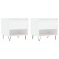 vidaXL Tavolini Salotto 2pz Bianco Lucido 50x46x50cm Legno Multistrato vidaXL Tavolini Salotto 2pz Bianco Lucido 50x46x50cm Legno Multistrato