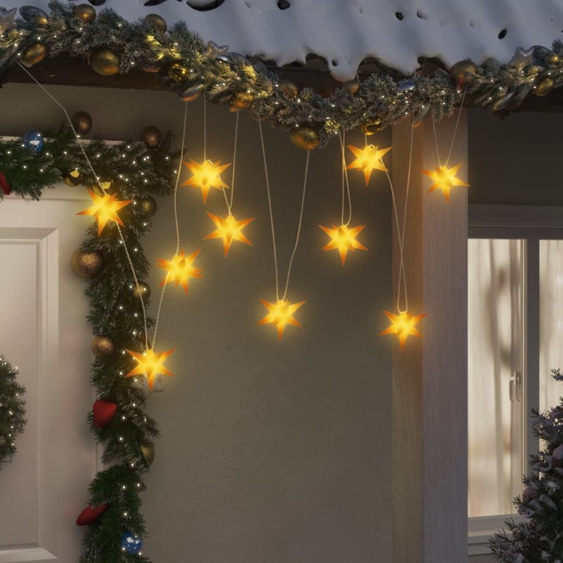vidaXL Illuminazione Stella Moravia 10 LED Gialla 10 cm