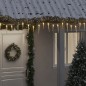 vidaXL Luce Natale a Ghiacciolo 100 LED Bianco Caldo 10 m Acrilico PVC vidaXL Luce Natale a Ghiacciolo 100 LED Bianco Caldo 10 m Acrilico PVC