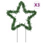 vidaXL Decorazioni Luminose Natalizie Picchetti 3pz Stella 50LED 29cm vidaXL Decorazioni Luminose Natalizie Picchetti 3pz Stella 50LED 29cm