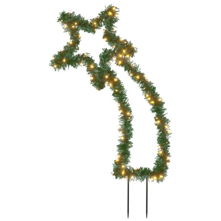 vidaXL Luce Decorativa Natale con Picchetti Stella Cadente 115LED 89cm