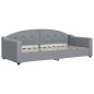 vidaXL Divano Letto con Materasso Grigio Chiaro 90x200 cm in Tessuto vidaXL Divano Letto con Materasso Grigio Chiaro 90x200 cm in Tessuto