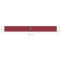 vidaXL Tenda Laterale Retrattile Rossa 140x1200 cm