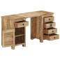 vidaXL Scrivania a Colonna in Legno Massello di Mango 140x50x77 cm vidaXL Scrivania a Colonna in Legno Massello di Mango 140x50x77 cm