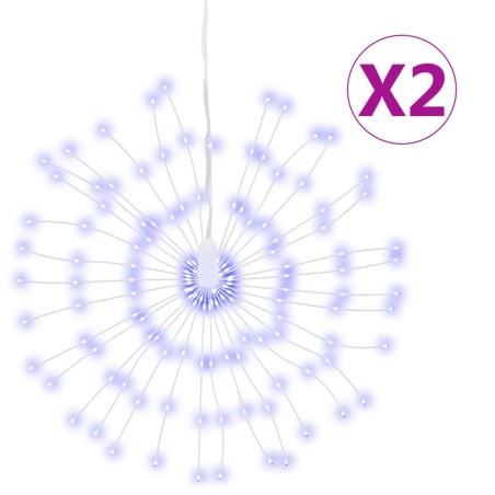 vidaXL Illuminazioni di Natale Galassia 140 LED 2pz Blu 17 cm