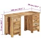 vidaXL Scrivania a Colonna in Legno Massello di Mango 140x50x77 cm vidaXL Scrivania a Colonna in Legno Massello di Mango 140x50x77 cm