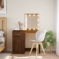 vidaXL Toeletta con Luci LED Rovere Marrone 90x42x132,5 cm vidaXL Toeletta con Luci LED Rovere Marrone 90x42x132,5 cm