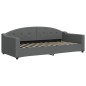vidaXL Divano Letto con Letto Estraibile Grigio Scuro 90x200cm Tessuto