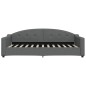 vidaXL Divano Letto con Letto Estraibile Grigio Scuro 90x200cm Tessuto
