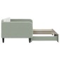 vidaXL Divano Letto con Letto Estraibile Grigio Chiaro 90x190 Velluto vidaXL Divano Letto con Letto Estraibile Grigio Chiaro 90x190 Velluto