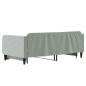 vidaXL Divano Letto con Letto Estraibile Grigio Chiaro 90x190 Velluto vidaXL Divano Letto con Letto Estraibile Grigio Chiaro 90x190 Velluto