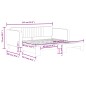 vidaXL Divano Letto con Letto Estraibile Grigio Chiaro 90x190 Velluto vidaXL Divano Letto con Letto Estraibile Grigio Chiaro 90x190 Velluto