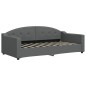 vidaXL Divano Letto Estraibile Materassi Grigio Scuro 90x190cm Tessuto vidaXL Divano Letto Estraibile Materassi Grigio Scuro 90x190cm Tessuto